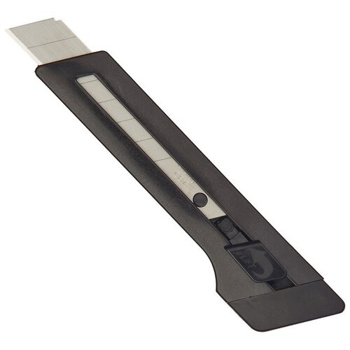 канцелярский нож строительный с фиксатором лезвие для канцелярского ножа 18 мм комплект 5 шт цвет синий Нож канцелярский E-M18 18 мм с фиксатором черный