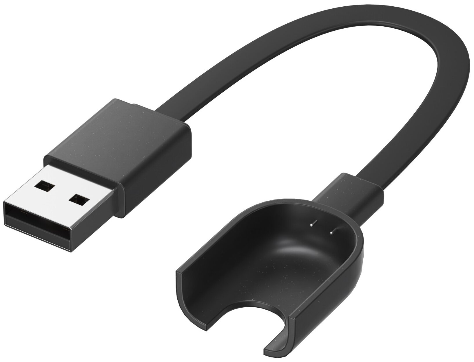 USB кабель GSMIN для зарядки Xiaomi Mi Band 2 Сяоми / Ксяоми Ми Бэнд, зарядное устройство (Черный)