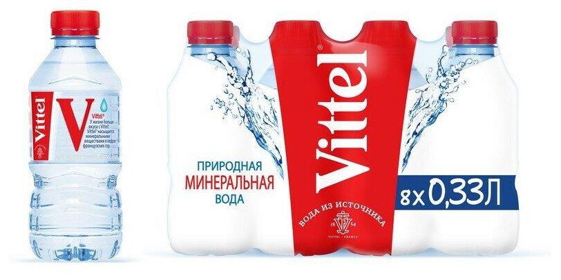 Минеральная вода негазированная Vittel 0,33л пэт 8 шт - фотография № 10