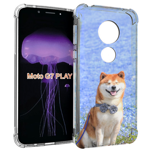 Чехол MyPads сиба шиба ину 2 для Motorola Moto G7 Play задняя-панель-накладка-бампер