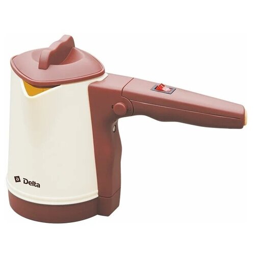 Турка электрическая DELTA DL-8163 500 мл бежевая с коричневым 103700₽
