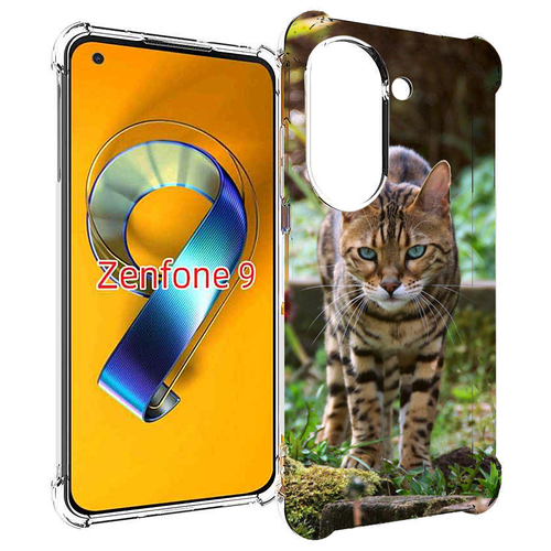 Чехол MyPads порода кошка бенгальская для Asus Zenfone 9 (AI2202) задняя-панель-накладка-бампер
