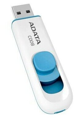 Флеш Диск A-Data 16Gb Classic C008 AC008-16G-RWE USB2.0 белый/синий