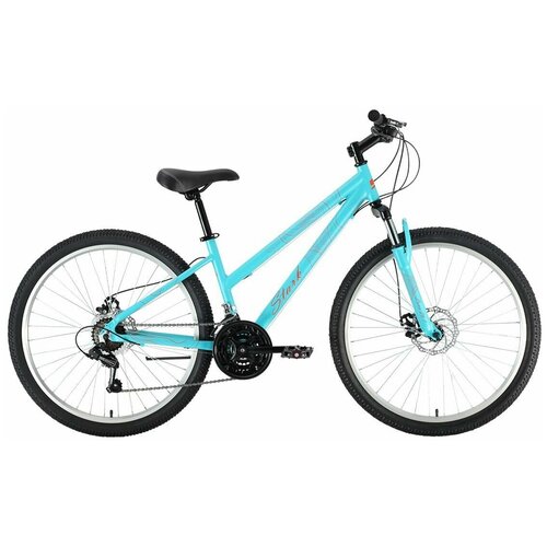 Горный (MTB) велосипед STARK Luna 26.1 D (2022) голубой/оранжевый 18 (требует финальной сборки) велосипед stark foxy 18 boy 2022 голубой серебристый требует финальной сборки