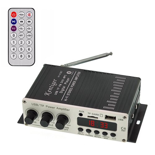 KENTIGER HY-470BT Усилитель Звука для Авто (2Х20ВТ, USB, TF, FM, BLUETOOTH)