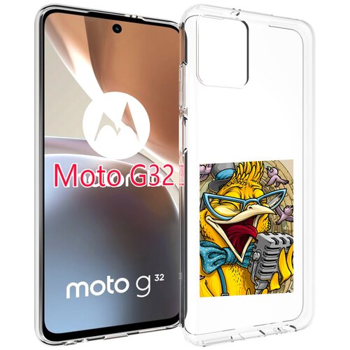 Чехол MyPads поющая птичка для Motorola Moto G32 задняя-панель-накладка-бампер