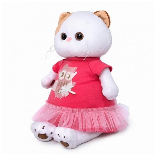 Мягкая игрушка BUDIBASA Кошечка Ли-Ли в платье с совой (27 см.)