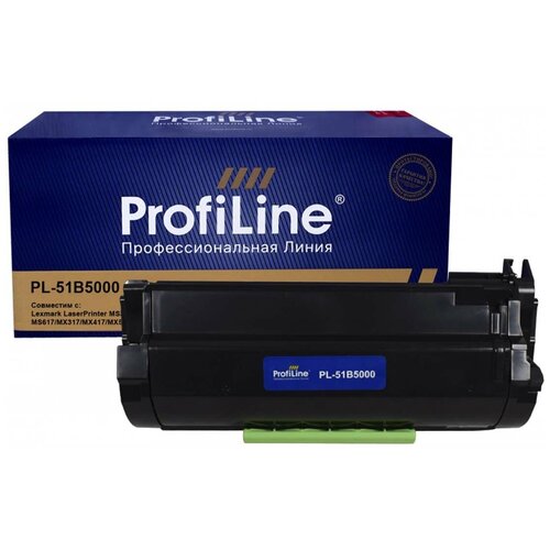 Картридж 51B5000 для Lexmark MX517de, MS417dn, MX417de, MS517dn, MS317dn, MS617dn 2500 стр. ProfiLine чип lexmark ms417dn mx417dn ms517dn mx517de ms617dn mx617de 51b5h00 black 5k elp imaging®