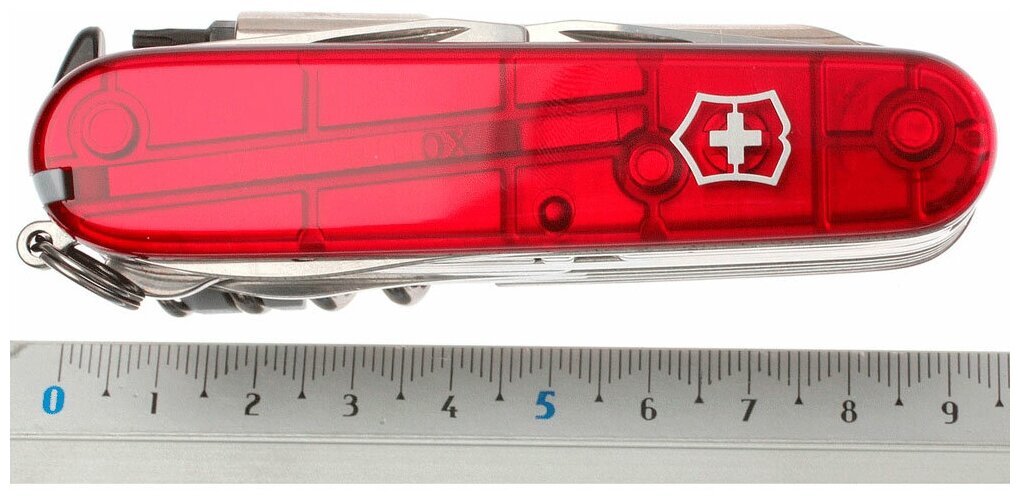 Нож перочинный Victorinox CyberTool L (1.7775.T) 91мм 39функций красный полупрозначный карт.коробка - фото №11