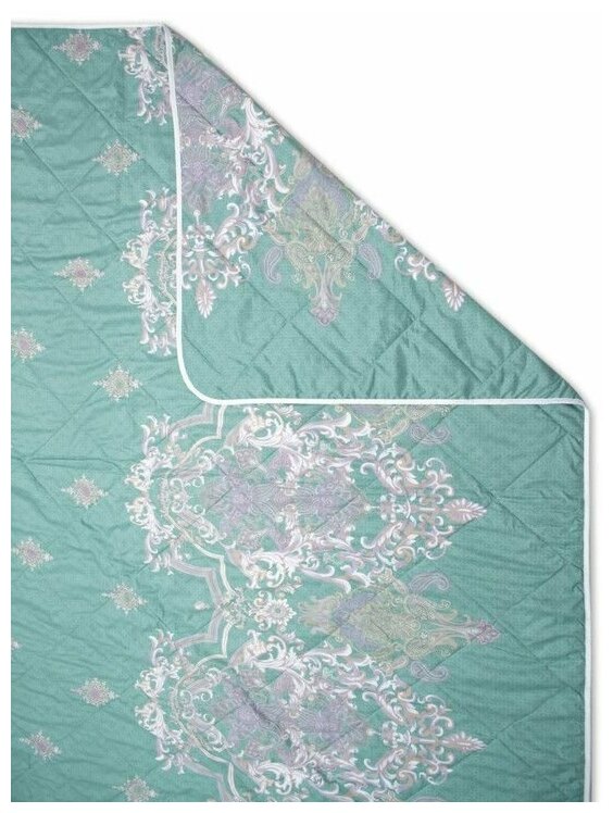 Одеяло Practical 2-x спальное, 172x205 см, стеганое, полисатин, зеленый - фотография № 2