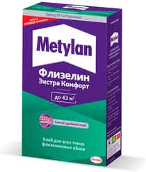 Клей обойный для флизелиновых обоев Metylan Флизелин Экстра Комфорт 300 г.