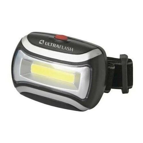 Фонарь налобный LED 5380 (3Вт COB LED 3 режима черн. пласт. пакет), ULTRAFLASH 12870 (3 шт.) ultraflash фонарь налобный led 5380 3вт cob led 3 режима черн пласт пакет ultraflash 12870