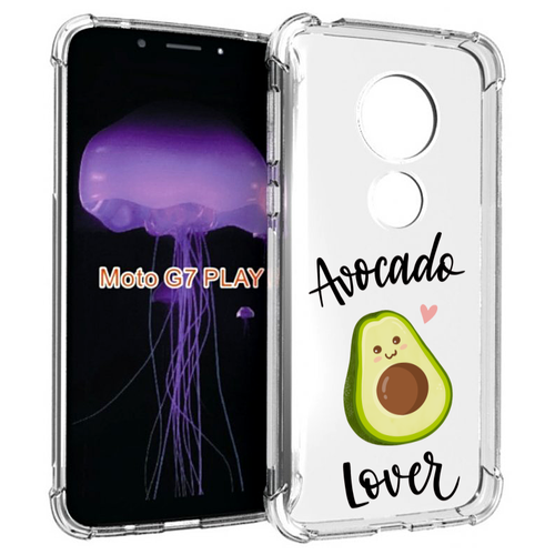 Чехол MyPads Авокадо-любовь для Motorola Moto G7 Play задняя-панель-накладка-бампер