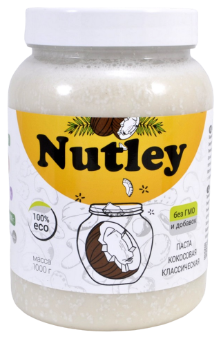 Паста кокосовая классическая Nutley 1000гр - фотография № 2