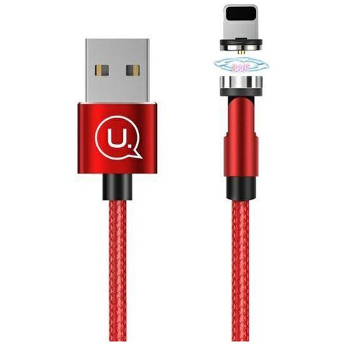 Кабель USB Lightning 8Pin USAMS US-SJ472 U59 Rotatable Magnetic 1м красный кабель usb lightning 8pin usams us sj352 u32 aluminum alloy magnetic 1м красный