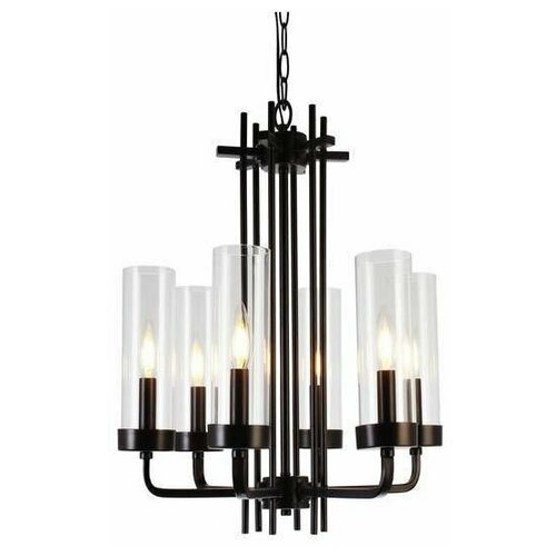 61001/12-Bk Люстра подвесная черная E14x12 ELVAN