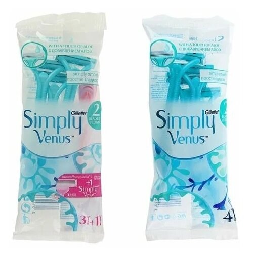 Станок женский одноразовый Gillette Simply Venus-2 (4 шт.) - Procter and Gamble