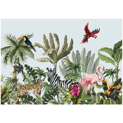 Фотообои флизелин эко Красочные джунгли 390x275 8044₽