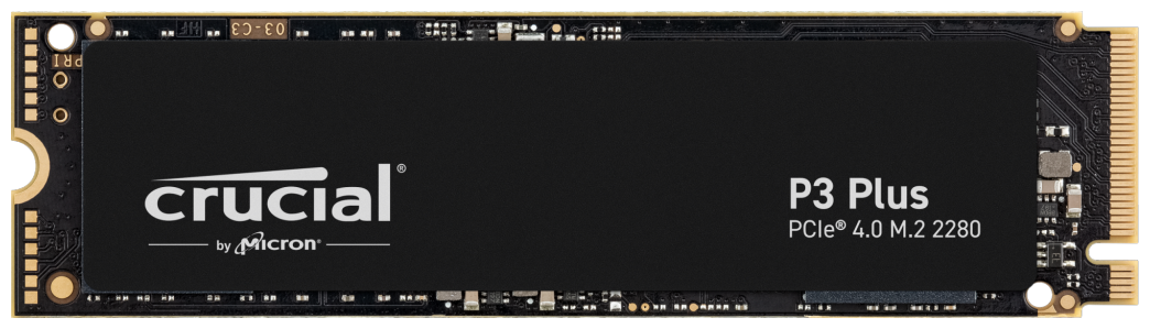 Накопитель SSD 500Gb Crucial P3 Plus CT500P3PSSD8 (M.2, PCI-E 4.0 x4, up to 4700/1900MBs, 3D NAND, NVMe, 110TBW, 22х80mm)