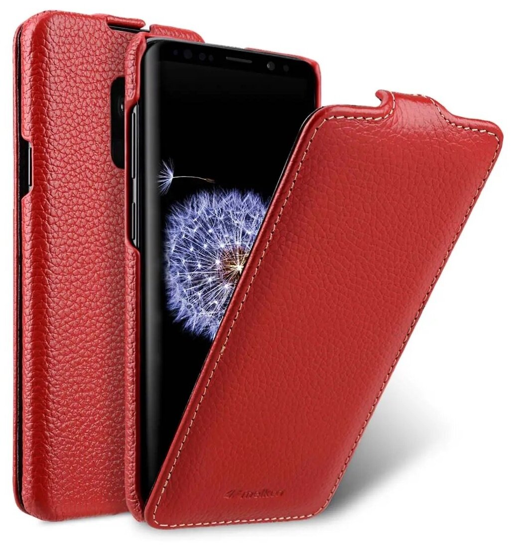 Кожаный чехол флип Melkco для Samsung Galaxy S9 - Jacka Type - красный
