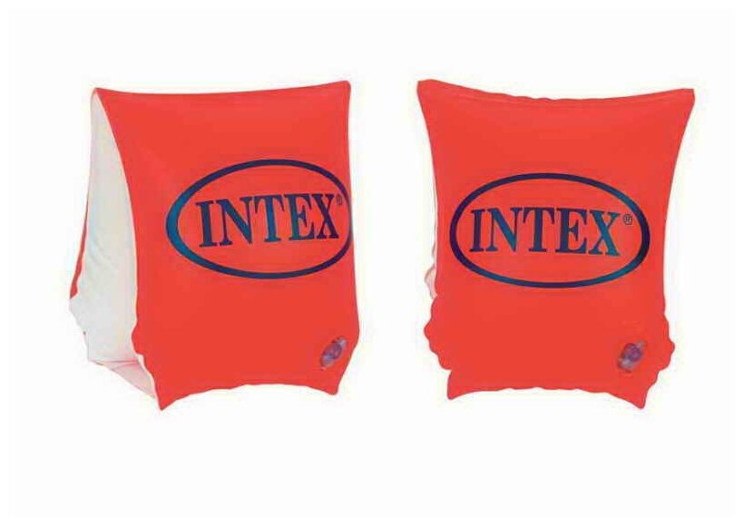Нарукавники надувные INTEX оранжевые &quotDeluxe Arm Bands&quot (Маленькие люкс), 3-6 лет, 23х15 см int58642NP