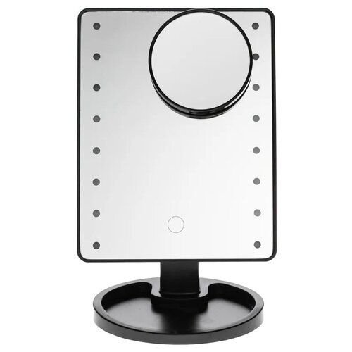 Зеркало косметическое CleverCare 16 LED, с дополнительным съемным зеркалом, цвет белый