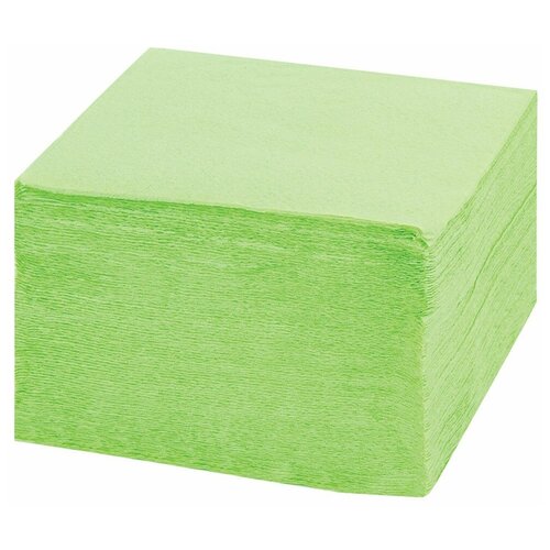 Салфетки бумажные 100 шт.,24х24 см, LAIMA/лайма, зелёные (пастельный цвет), 100% целлюлоза, 5 уп.