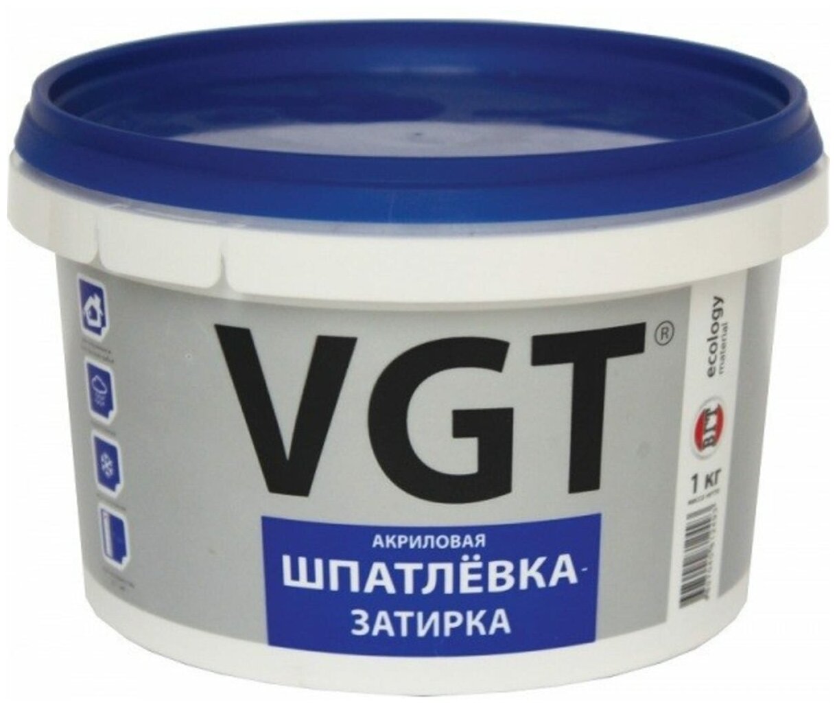 Шпатлевка-затирка акриловая водостойкая VGT (1кг)