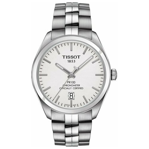 фото Наручные часы tissot tissot pr 100 powermatic 80 cosc t101.408.11.031.00, серебряный