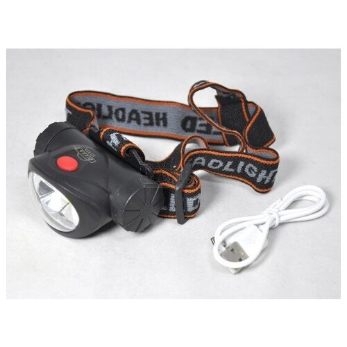 фото Светодиодный налобный фонарь bl-204 / аккумулятор, 3 режима работы, яркий рассеянный свет без бренда