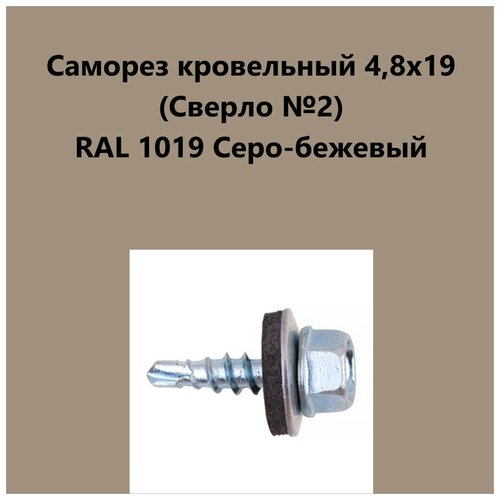 Саморез кровельный 4,8х19 (св.№2) RAL1019
