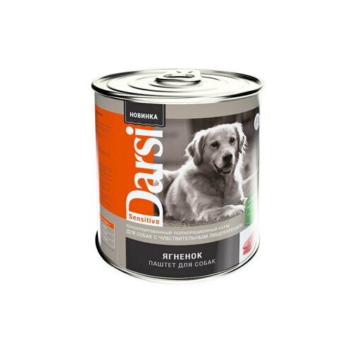 Дарси Консервы (паштет)для собак с чувствительным пищеварением Ягненок, 850г (7 шт)