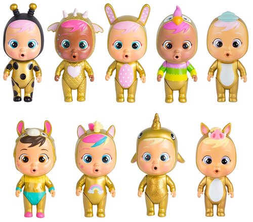 Пупс-сюрприз IMC Toys Cry Babies Magic Tears серия GOLDEN EDITION 13 см, 93348 золотой