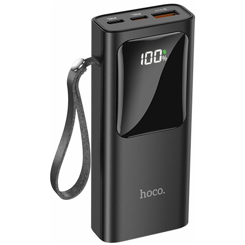 Портативный аккумулятор HOCO J41 Pro Mobi, 3A, 10000 мА⋅ч, черный портативный аккумулятор hoco j41 treasure 10000mah белый упаковка коробка