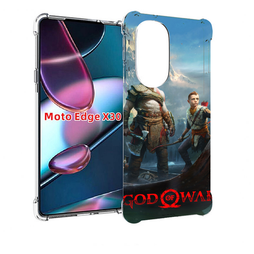 Чехол MyPads God Of War Кратос Атрей для Motorola Moto Edge X30 задняя-панель-накладка-бампер