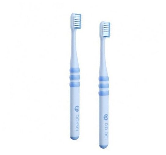 Комплект детских зубных щеток Xiaomi Dr. Bei Toothbrush (2 шт) - Pink - фото №4