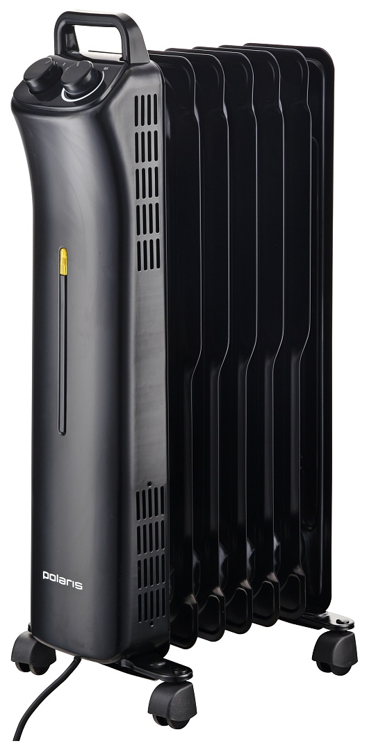 Масляный радиатор Polaris POR 0415, с терморегулятором, 1500Вт, 7 секций, 3 режима, черный