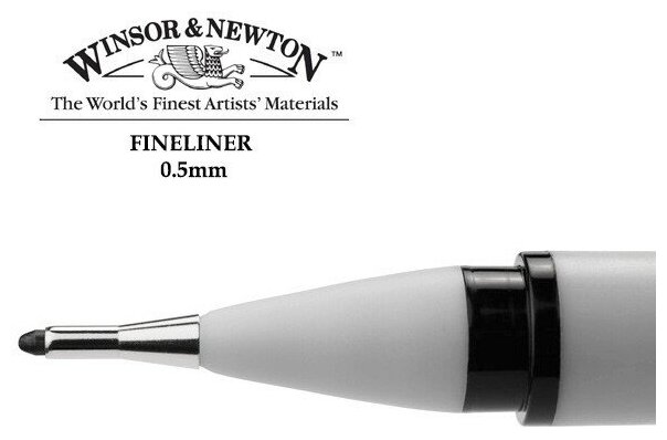 Линер Winsor&Newton Линер 0.5мм Winsor&Newton, черный, упаковка с европодвесом