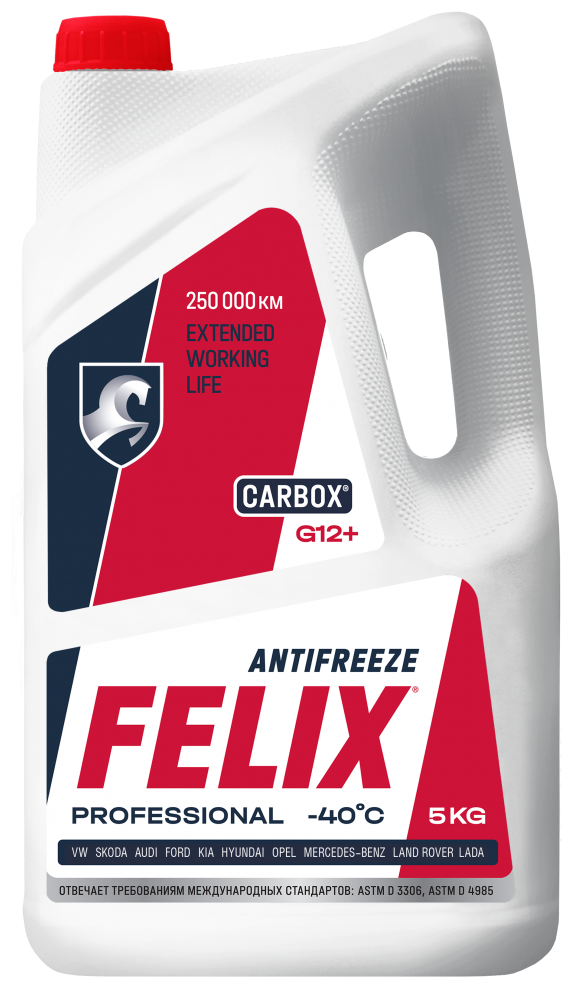 Антифриз FELIX Carbox-40 G12 ТС красный, 5 кг FELIX 798820 .