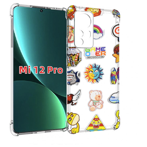 Чехол MyPads Стикеры для Xiaomi 12S Pro задняя-панель-накладка-бампер