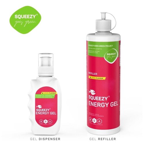 Гель питьевой SQUEEZY ENERGY SUPER GEL 500ml+125ml caffeine 625 мл, Кола+Кофеин