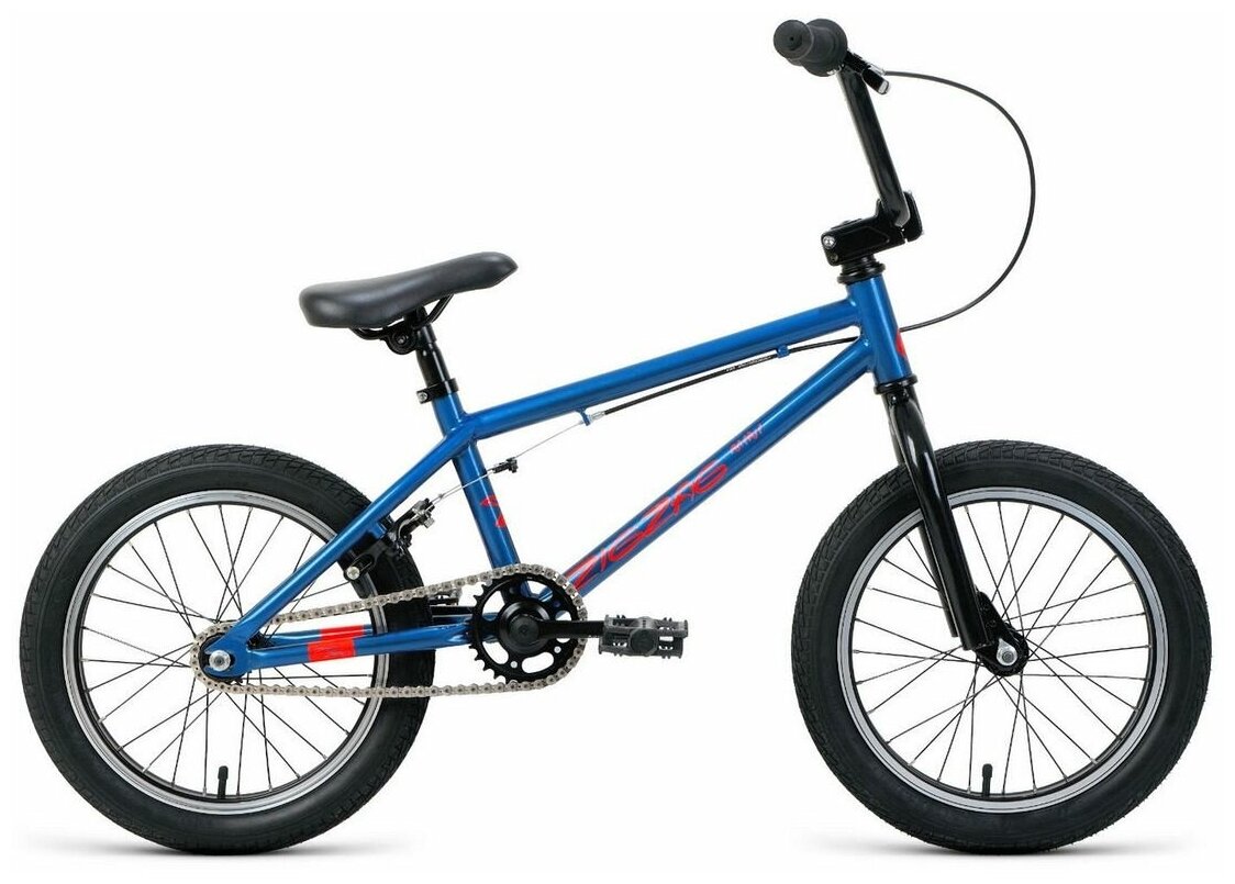 Велосипед FORWARD ZIGZAG 16 (2021) (Велосипед FORWARD ZIGZAG 16 (16" 1 ск. . 15.3") , синий/оранжевый, RBKW1X1C1002)