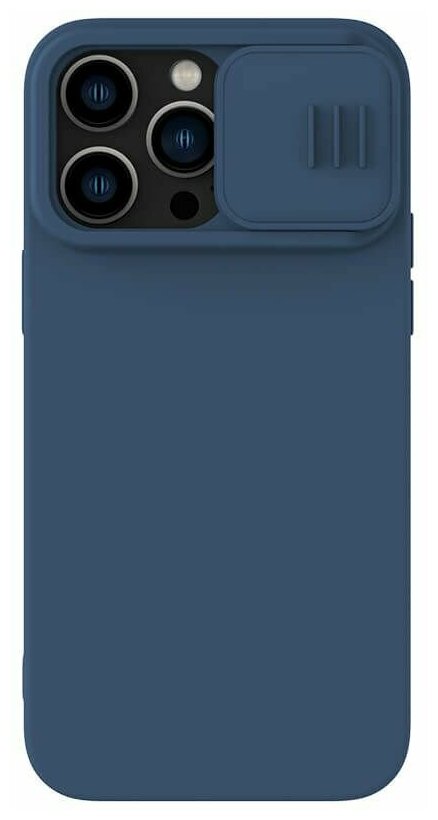 Nillkin для iPhone 14 Pro чехол CamShield Silky Magnetic Silicone Midnight Blue, шт