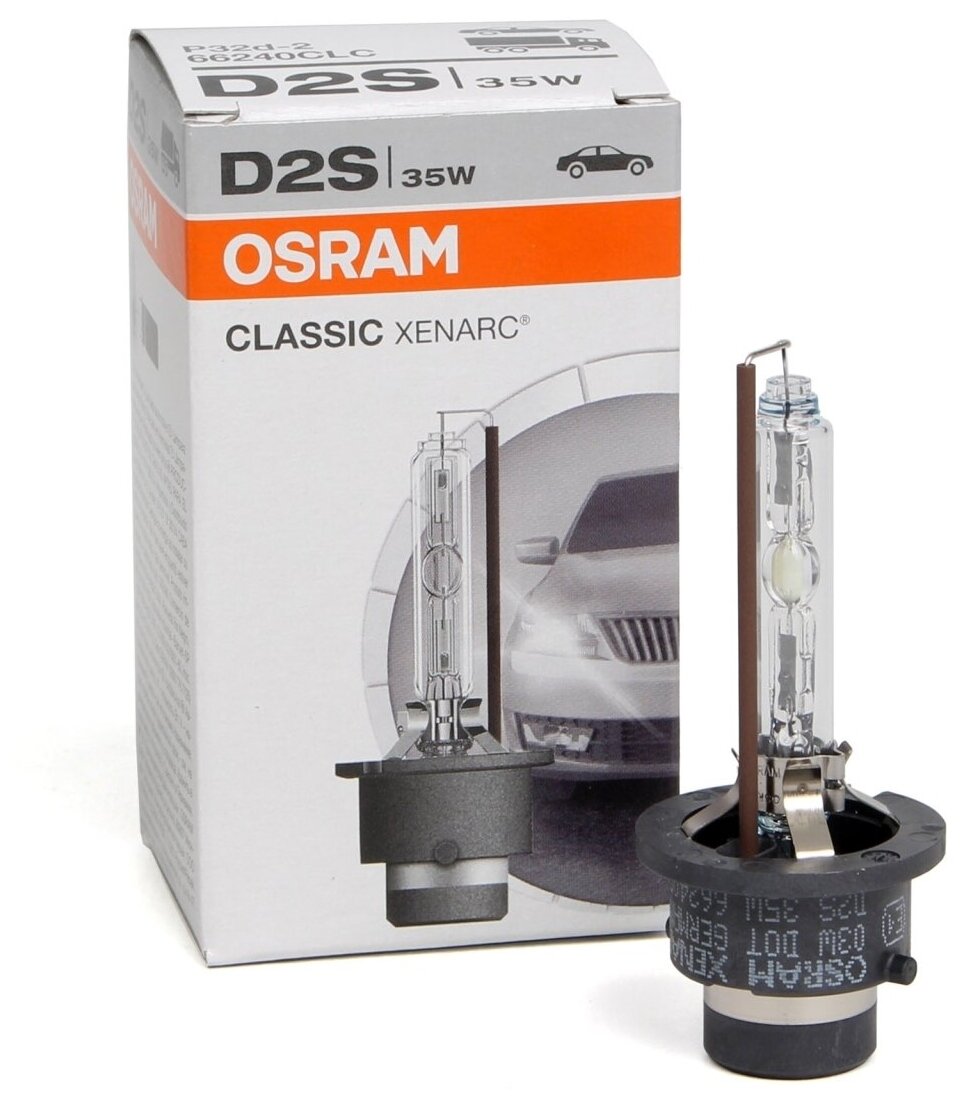 Лампа автомобильная ксеноновая Osram XENARC CLASSIC, D2S, 85V, цоколь P32d-2, 66240CLC, 1 шт.