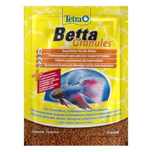 Tetra (корма) Корм для бойцовых рыб и других видов лабиринтовых гранулы Betta Granules 193680 0,005 кг 36362 (15 шт)