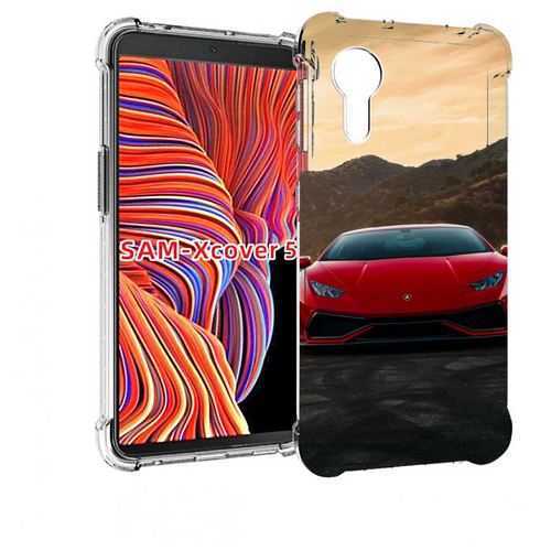 Чехол MyPads lamborghini ламборгини 1 мужской для Samsung Galaxy Xcover 5 задняя-панель-накладка-бампер