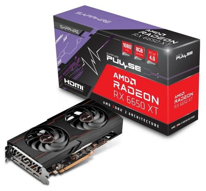 Видеокарта Sapphire PULSE Radeon RX 6650 XT 8Gb (11319-03-20G), Retail