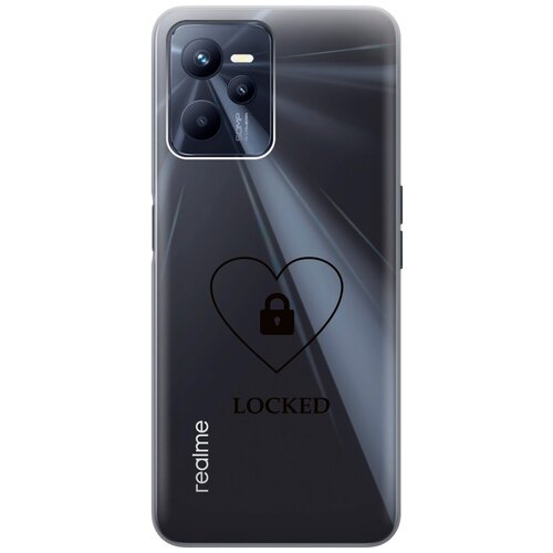 Силиконовый чехол с принтом Locked для Realme C35 / Рилми С35 силиконовый чехол с принтом pansies для realme c35 рилми с35