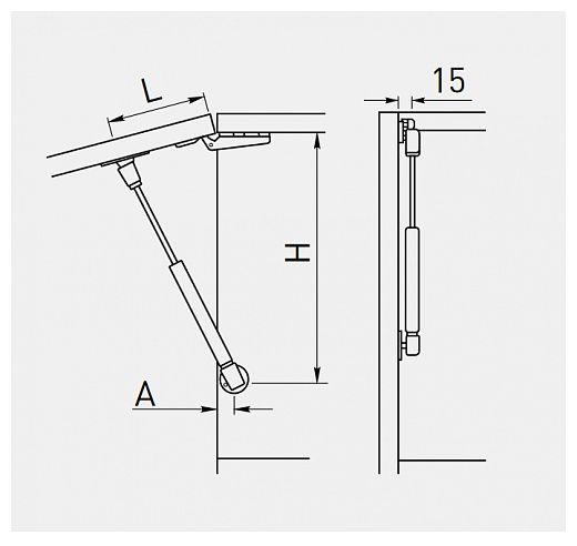 Подъемник газовый MOVE UP 8 кг для фасадов, белый - фотография № 2