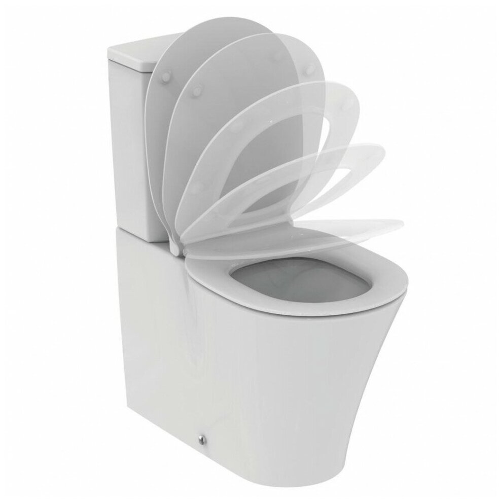 Connect Air E036601 Крышка-сиденье тонкое для унитаза (микролифт, дюропласт, белый) Ideal Standard - фото №2